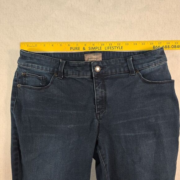 Chico's So Slimming Jeans Straight Leg Women's Size 2 Regular Stretch Blue - Picture 6 of 9